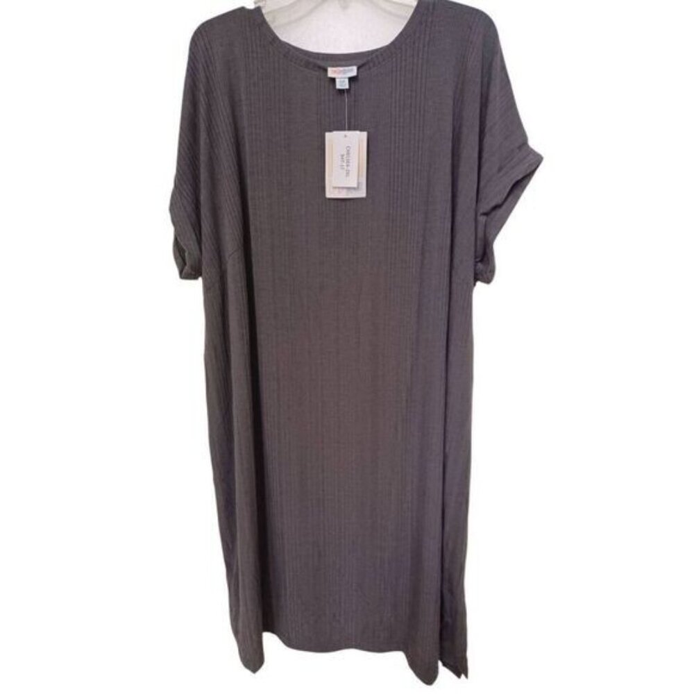 LuLaRoe Chelsea T Shirt Dress with Cuff Sleeves NWT